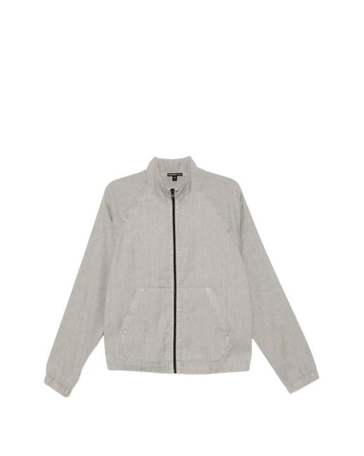 James Perse Gray Veste Zippée À Manches Raglan for men