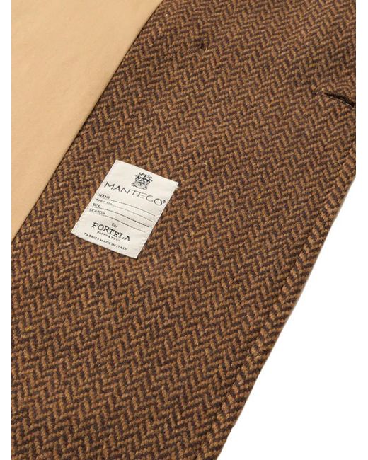 Fortela Brown Serwilliam1 Double-Breasted Coat for men