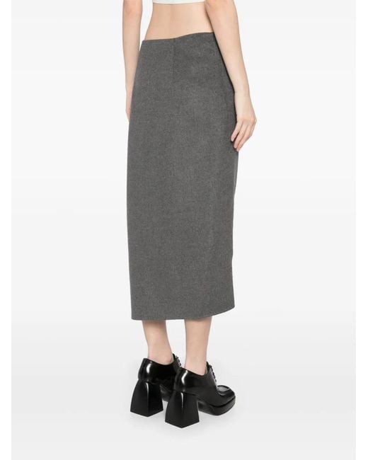 JNBY Gray Asymmetric Skirt