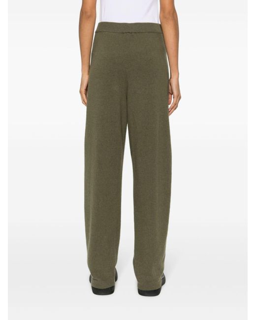 Lemaire Green Soft Curved Wool-blend Trousers