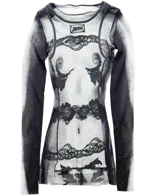 メンズ Jean Paul Gaultier トロンプルイユ Tシャツ Blue