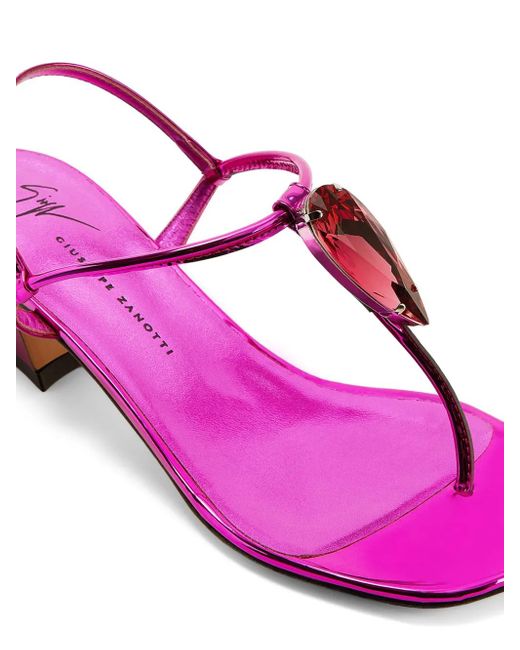 Giuseppe Zanotti Anthonia 45mm レザーサンダル Pink