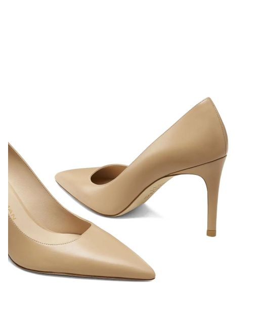 Stuart Weitzman Natural Pointed-Toe Stiletto Pumps