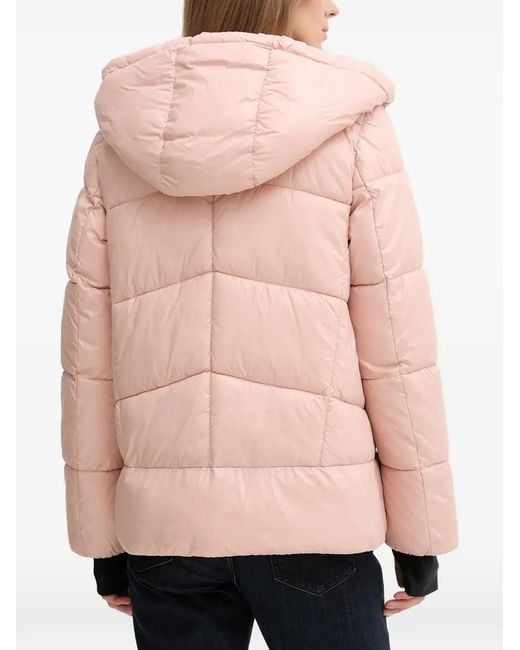 Geox Pink Quilted-Pattern Padded Jacket