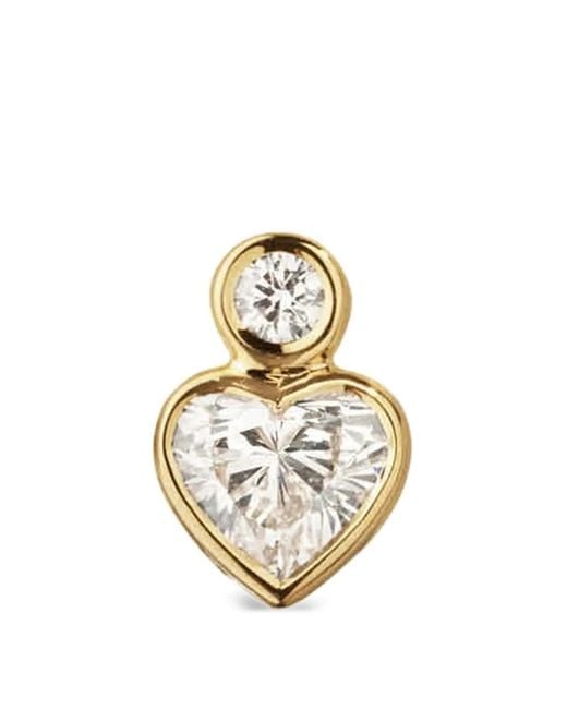 Sophie Bille Brahe Metallic Petit Lily Coeur Diamond Earring