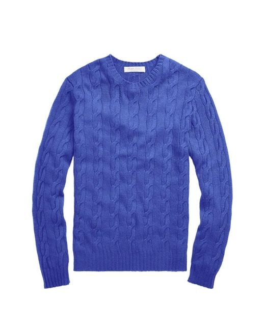 Polo Ralph Lauren Blue Cable-Knit Sweater for men
