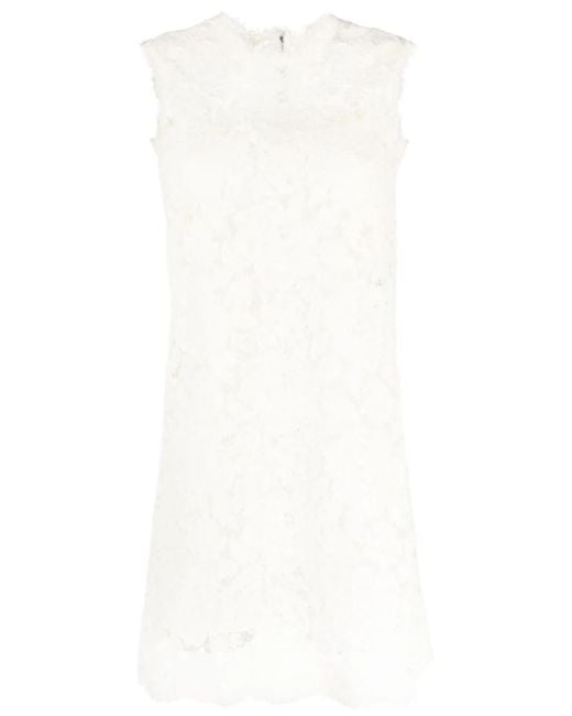 Dolce & Gabbana White Lace Mini Dress