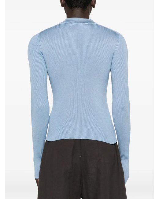 Rier Blue Long-Sleeve Polo Shirt for men