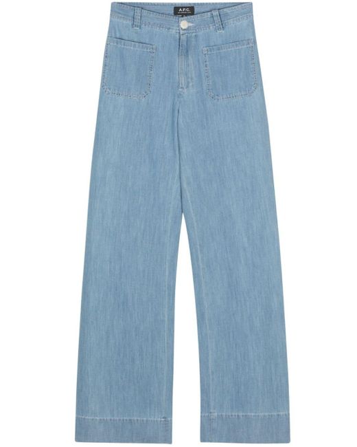 A.P.C. Blue Emilie Flared Jeans