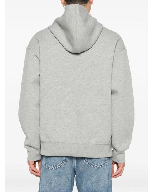 Carhartt Gray Alda Logo-Embroidered Hoodie for men