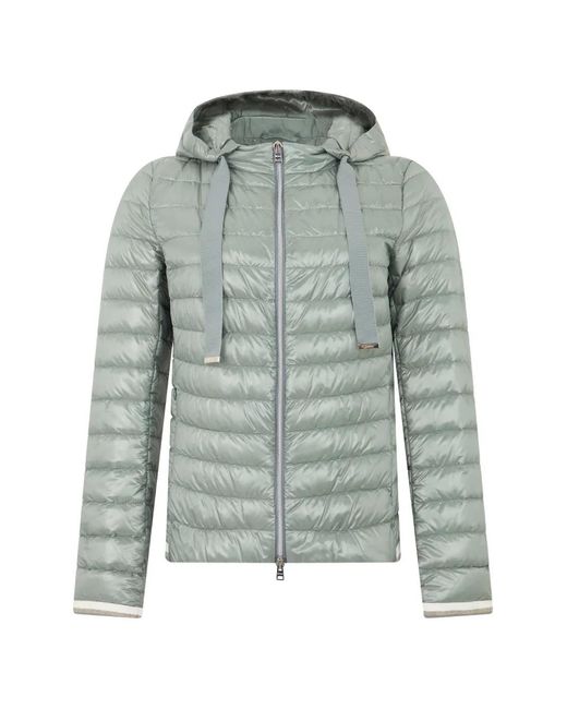 Herno Green Hooded Puffer Jacket