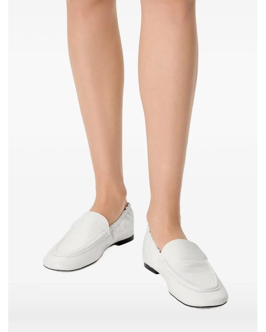 Odissi White Juno Leather Loafers