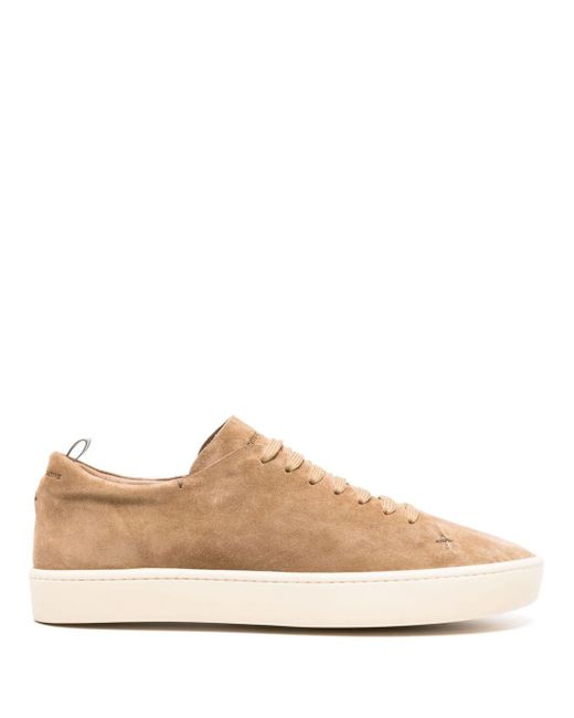 Officine Creative Natural Lace-up Suede Sneakers for men
