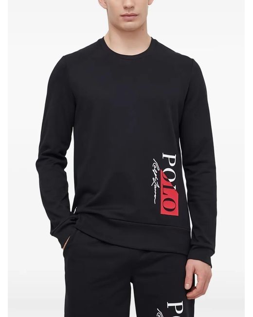 Polo Ralph Lauren Blue Long-Sleeve Logo Pajama Top for men