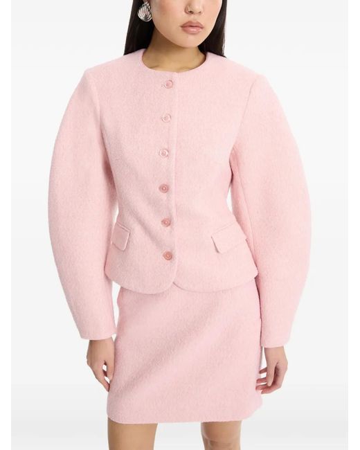 ROTATE BIRGER CHRISTENSEN Pink Minijupe À Fermeture Zippée