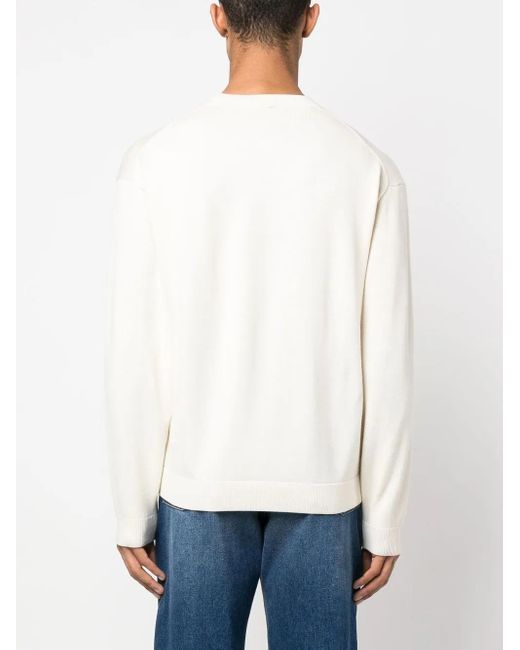 Felpa Girocollo Con Applicazione di KENZO in White da Uomo