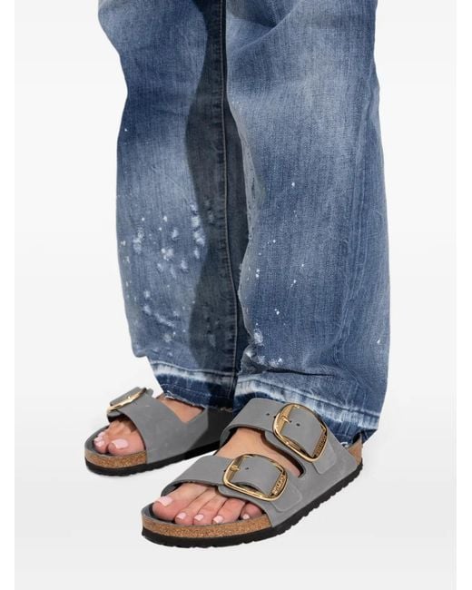 Birkenstock White Buckle Strap Sandals