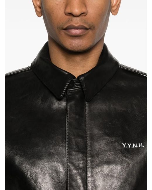 Yohji Yamamoto Black X Neighborhood Leather Jacket for men
