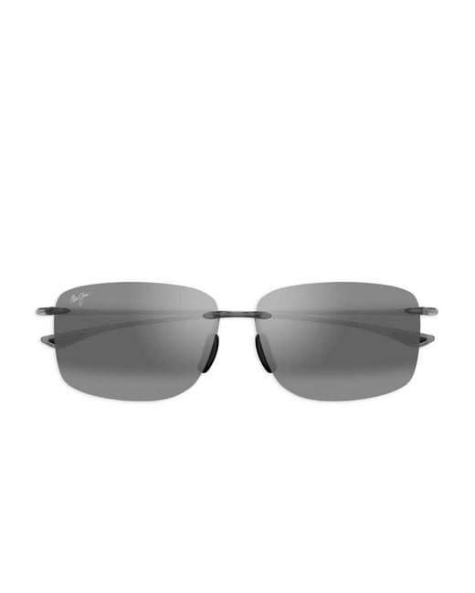 Maui Jim Gray Rimless Rectangle Sunglasses