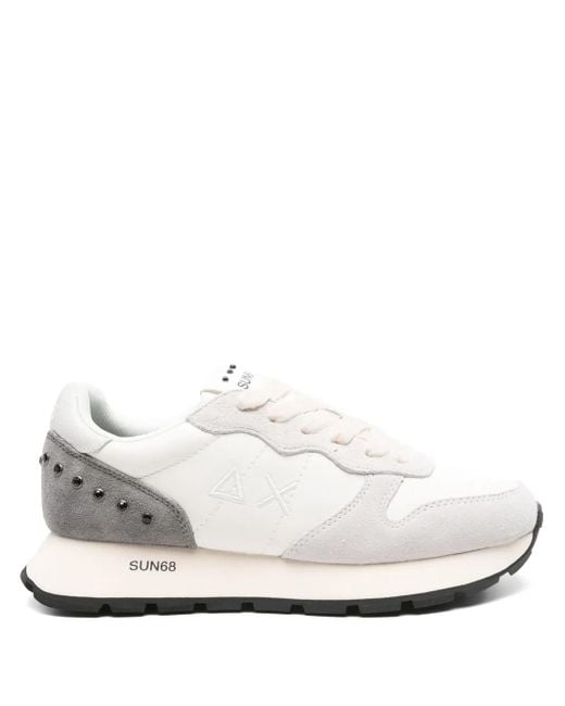Sun 68 ロゴ スニーカー White