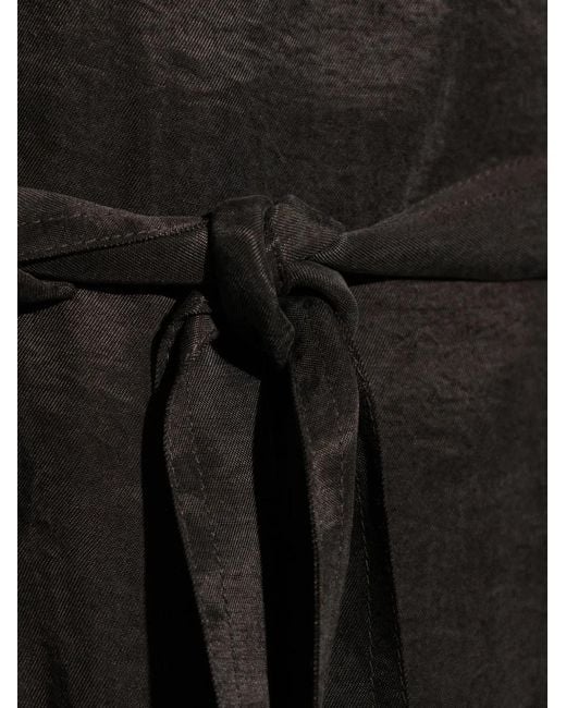 AllSaints Black Linnie Double-Breasted Coat