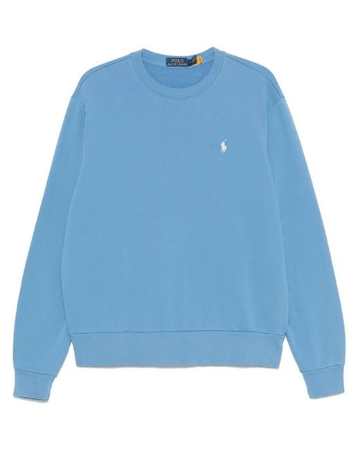 Polo Ralph Lauren Blue Polo Pony-Embroidered Sweatshirt for men