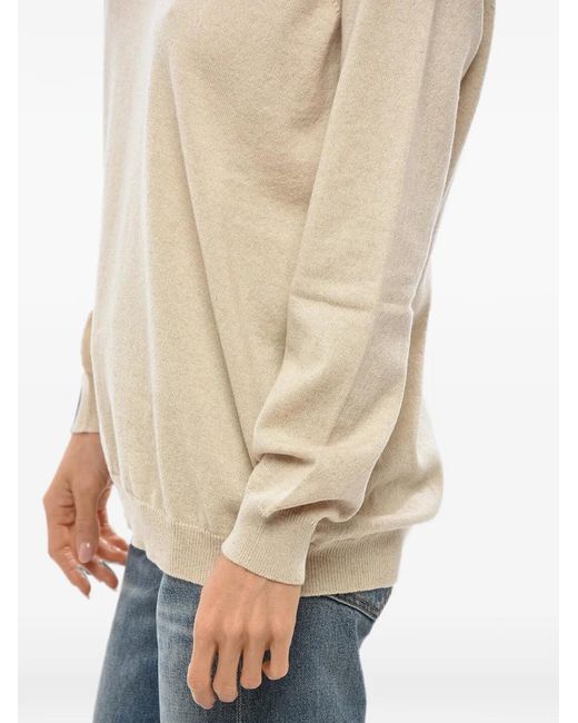 Malo Natural Crew-Neck Long-Sleeve Sweater