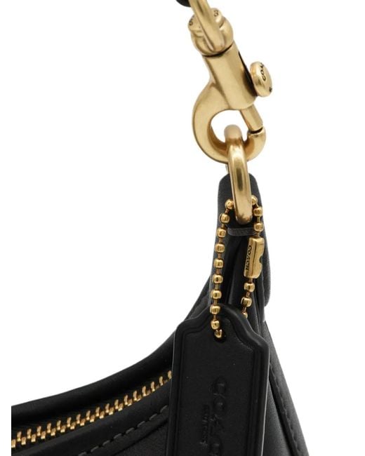 COACH Black Logo-Plaque Shoulder Bag