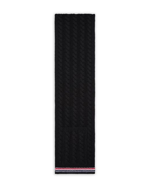 Thom Browne Black Rwb-Stripe Scarf