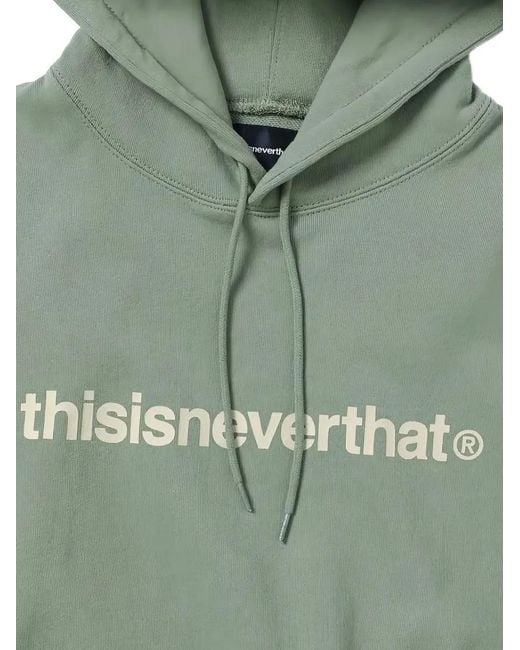 Thisisneverthat Green T-Logo Hoodie for men