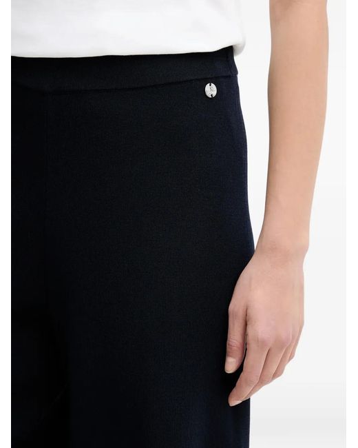 Joseph Ribkoff Black Striped Cropped Trousers