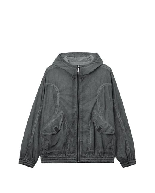 Izzue Gray Hooded Pocket Jacket for men