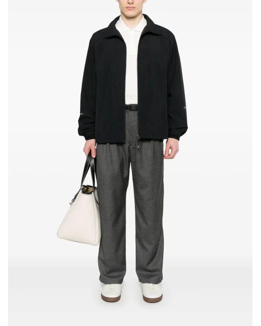 White Sand Gray Straight Trousers for men