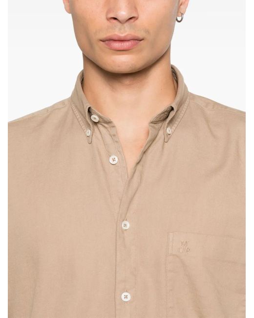 Marc O' Polo Natural Embroidered-Logo Shirt for men