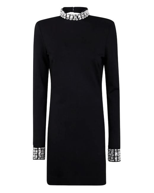 Blugirl Blumarine ラインストーン ハイネックドレス Black
