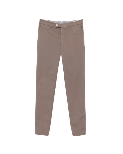 Brunello Cucinelli Gray Diagonal-Pocket Chinos for men