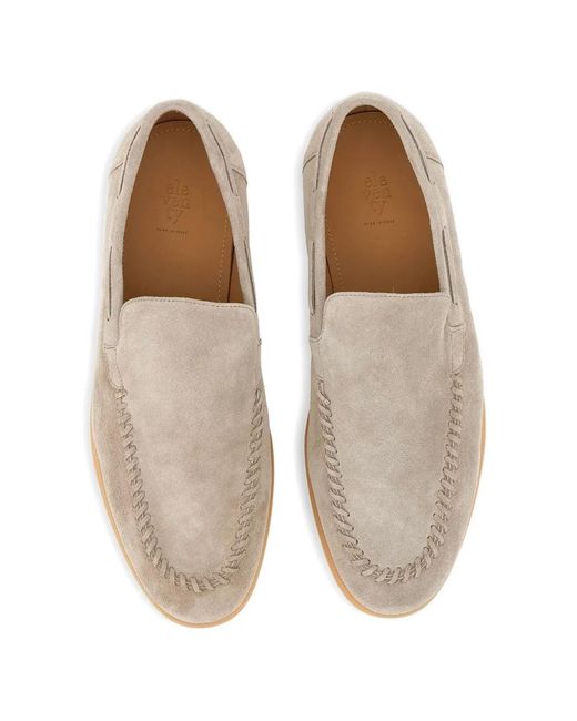 Eleventy Multicolor Stitched Suede Loafers for men
