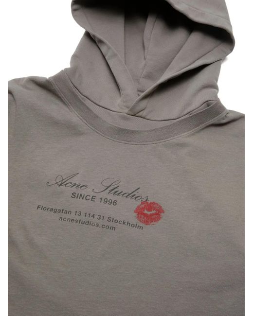 Acne Gray Double Layer Hoodie