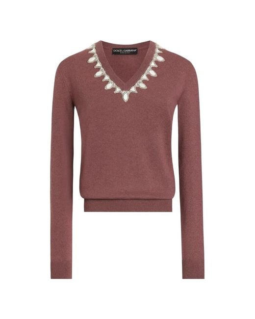 Dolce & Gabbana Kasjmier Pullover in het Red