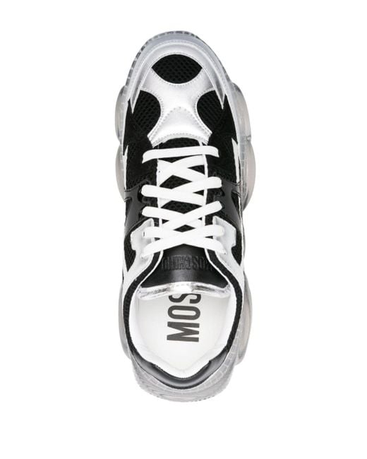 Moschino Black Panelled Chunky Sneakers for men