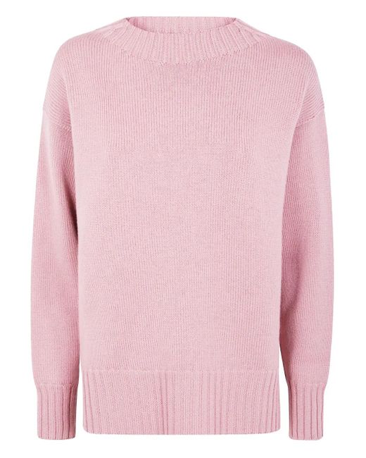 Drumohr Pink Ribbed Wool Sweater