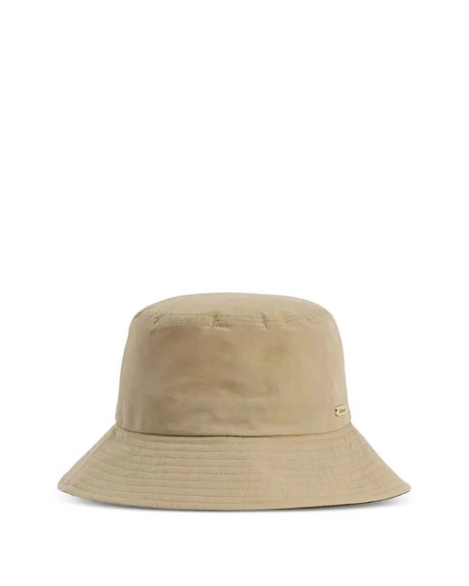 Barbour Natural Logo-Plaque Drawstring Bucket Hat