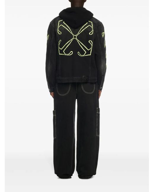 Off-White c/o Virgil Abloh Black Front Button Jacket for men