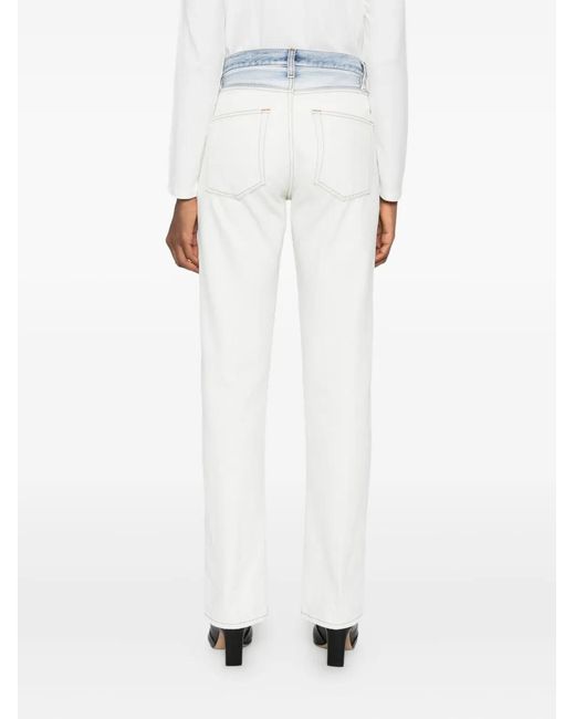 FRAME Blue The Vertical Tie-Dye Jeans