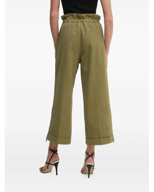 Pinko Green Drawstring Cuffed Trousers