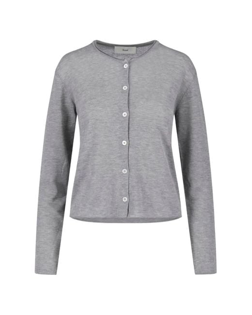 DUNST Gray Summer Essential Buttoned Cardigan