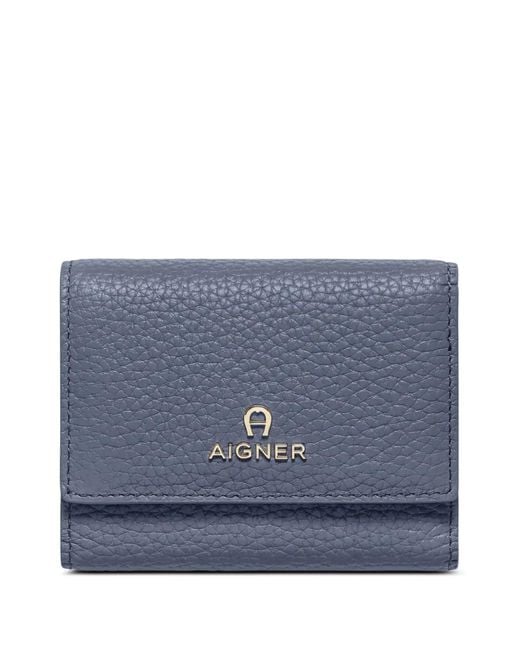 Aigner Blue Ivy Logo-Plaque Wallet