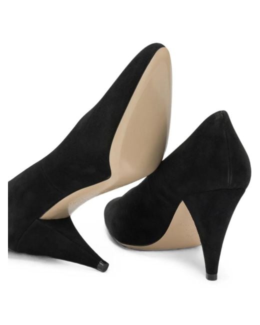 Casadei Black Suede Pointed-Toe Pumps