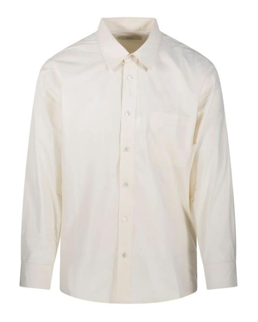 メンズ DUNST コットン シャツ White