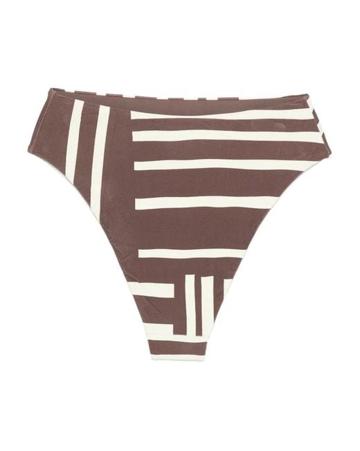 Sir White Linocut Striped Bikini Bottom